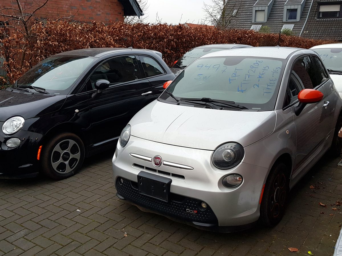 Voor: Fiat 500e’s uit de VS bij ons in Kleve